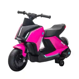 Tesco HOMCOM 6V Kids Electric Pedal Motorcycle Ride-On Toy Battery Powered Motorbike offer