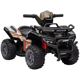 Tesco HOMCOM 6V Kids Electric Ride on Car Toddler Quad Bike ATV for 18-36 month Black offer