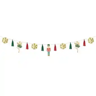 Tesco Christmas Nutcracker Garland Decoration 300cm offer