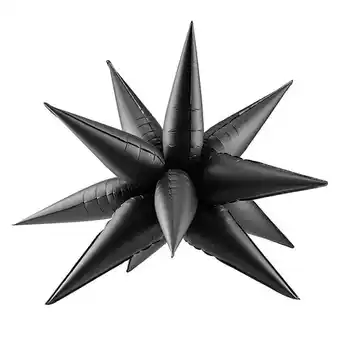 Tesco Matte Black 3D Star Air Fill Giant Foil Balloon 95cm / 37 in offer