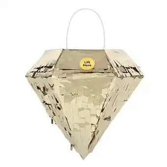 Tesco Gold Foil Diamond Mini Pinata Decoration 15cm offer