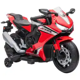 Tesco HOMCOM Honda Licensed 6V Kids Electric Motorbike Ride On Car for 3-5 Years Red offer