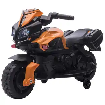 Tesco HOMCOM Kids 6V Electric Motorcycle Ride-On Toy Battery 18 - 48 months Orange offer