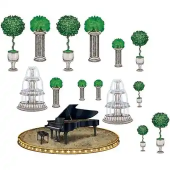 Tesco Black-Tie Piano and Decorations Backdrop Scene Setter Add-Ons offer