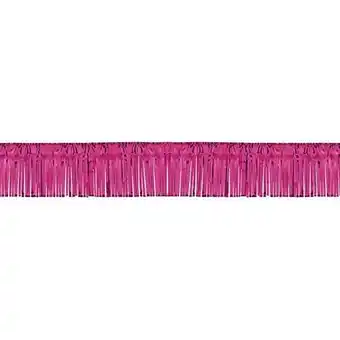 Tesco Burgundy Metallic Fringe Garland - 18 Ft x 5 Inches / 549 x 13cm - Pack of 25 offer