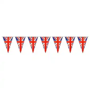 Tesco Union Jack Plastic Pennant Bunting Decoration 7m offer