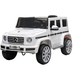 Tesco HOMCOM Mercedes Benz G500 12V Kids Electric Ride On Car w/ Remote Control White offer