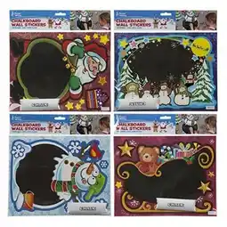 Tesco Assorted Chalkboard Christmas Stickers Decorations offer