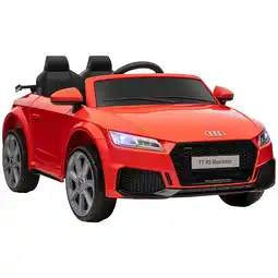 Tesco HOMCOM 12V Battery Licensed Audi TT RS Ride-On Car w/ Remote, Headlight - Red offer