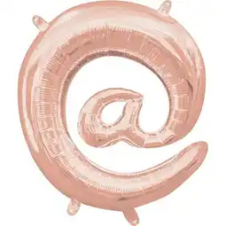 Tesco Rose Gold At Symbol Air-Filled Foil Balloon 40cm / 16Inch offer