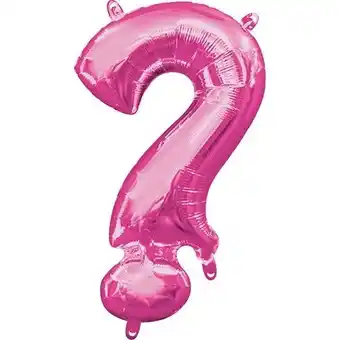 Tesco Pink Question Mark Symbol Air Fill Foil Balloon 40cm / 16 in offer