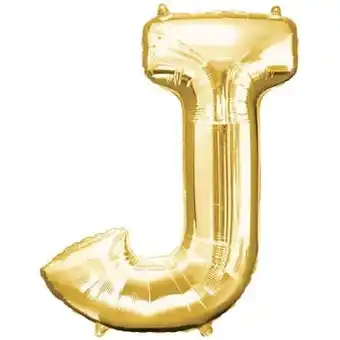 Tesco Gold Letter J Air Fill Foil Balloon 40cm / 16 in offer