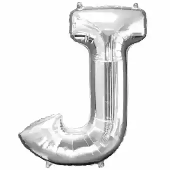 Tesco Silver Letter J Air Fill Foil Balloon 40cm / 16 in offer