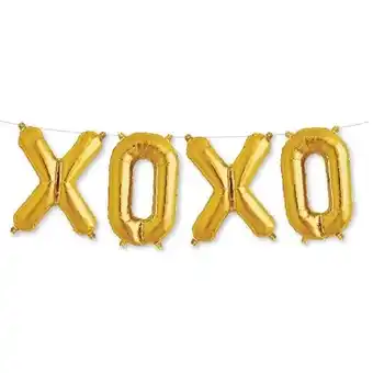 Tesco Gold XOXO Air Fill Foil Balloon Kit 41cm offer