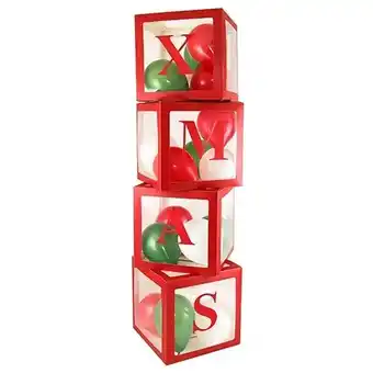 Tesco Red Xmas Giant Balloon Blocks offer