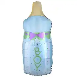 Tesco It's A Boy Baby Bottle Helium Foil Giant Balloon 79cm / 31 in offer