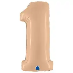 Tesco Satin Nude Number 1 Helium Foil Giant Balloon 102cm / 40 in offer