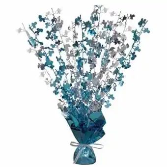 Tesco Blue Glitz Baby Shower Balloon Weight Centrepiece offer