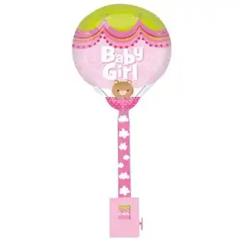 Tesco Baby Girl Foil Helium Balloon Uplifter 81cm / 32 in offer