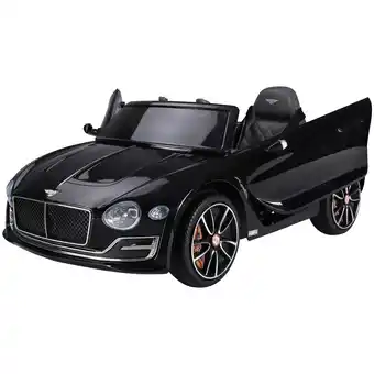 Tesco HOMCOM Electric Ride-on Car w/ LED Lights Music Parental Remote Control Black offer