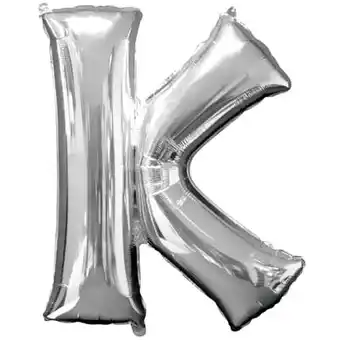 Tesco Silver Letter K Air Fill Foil Balloon 40cm / 16 in offer