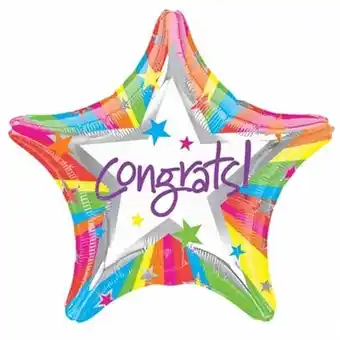 Tesco Congrats Star Foil Helium Balloon 48cm / 19 in offer