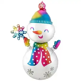 Tesco Christmas Satin Infused Snowman Helium Foil Giant Balloon 139cm / 55 in offer