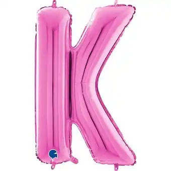 Tesco Hot Pink Letter K Helium Foil Giant Balloon 66cm / 26 in offer