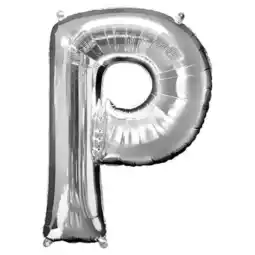 Tesco Silver Letter P Helium Foil Giant Balloon 81cm / 32 in offer