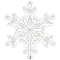 Tesco Snowflake Transparent Giant Helium Foil Balloon 97cm / 38 in offer