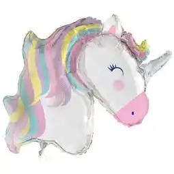 Tesco Party Time Unicorn Helium Foil Giant Balloon 106cm / 42 in offer