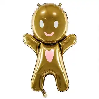 Tesco Gingerbread Man Christmas Giant Helium Foil Balloon 86cm / 34 in offer