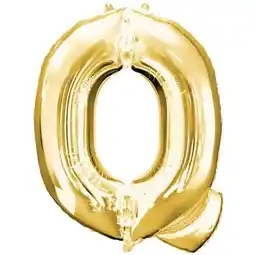 Tesco Gold Letter Q Air Fill Foil Balloon 40cm / 16 in offer