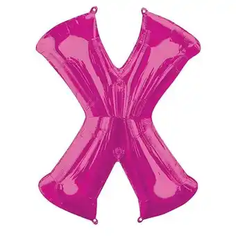 Tesco Pink Letter X Air Fill Foil Balloon 40cm / 16 in offer