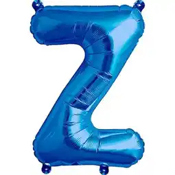 Tesco Blue Letter Z Air Fill Foil Balloon 41cm / 16 in offer