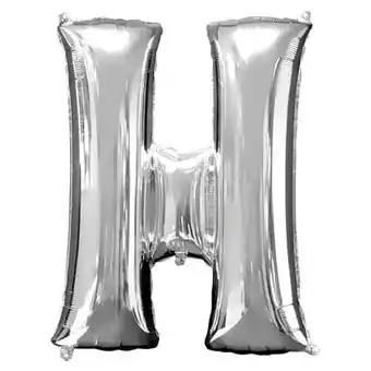 Tesco Silver Letter H Helium Foil Giant Balloon 81cm / 32 in offer