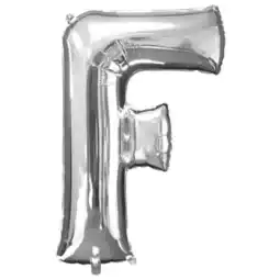 Tesco Silver Letter F Air Fill Foil Balloon 40cm / 16 in offer