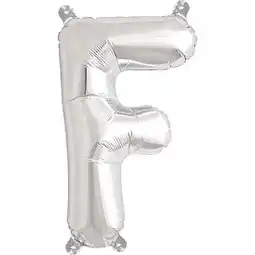 Tesco Letter F Silver Air Fill Foil Balloon 40cm / 16 in offer