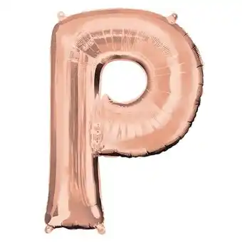 Tesco Rose Gold Letter P Helium Foil Giant Balloon 81cm / 32 in offer