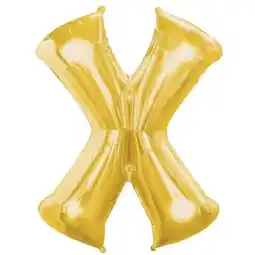 Tesco Gold Letter X Air Fill Foil Balloon 40cm / 16 in offer