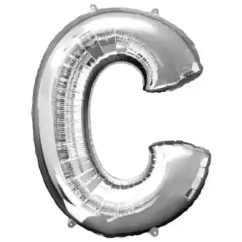 Tesco Silver Letter C Air Fill Foil Balloon 40cm / 16 in offer