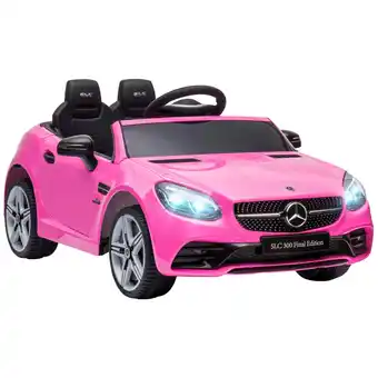 Tesco AIYAPLAY Benz 12V Kids Electric Ride On Car W/ Remote Control Music Pink offer