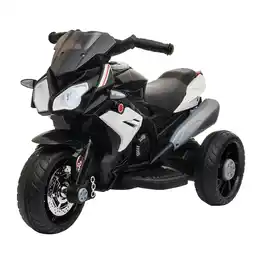 Tesco HOMCOM Kids Electric Motorcycle Ride-On Toy 6V Battery Music Horn Lights Black offer