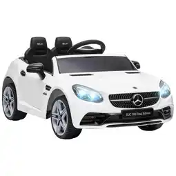 Tesco AIYAPLAY Benz 12V Kids Electric Ride On Car W/ Remote Control Music White offer