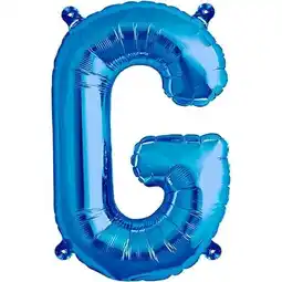 Tesco Blue Letter G Air Fill Foil Balloon 41cm / 16 in offer