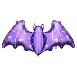 Tesco Vibrant Purple Bat Halloween Giant Helium Foil Balloon 119cm / 47 in offer