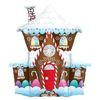 Tesco Christmas Decorated Gingerbread House Helium Foil Giant Qualatex Balloon 94cm / 37 in offer