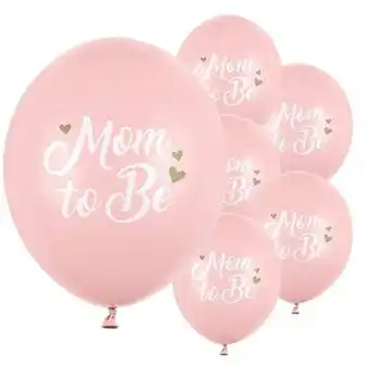 Tesco Pastel Pink Mom To Be Latex Balloons 30cm / 12 in - Pack of 6 offer