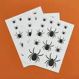 Tesco Black Spider Halloween Window Clings Decorations - Pack of 3 offer