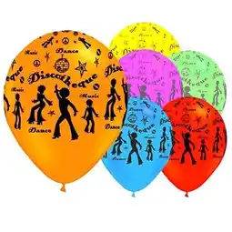 Tesco Disco Party Latex Balloons 30cm / 12 in - Pack of 6 offer